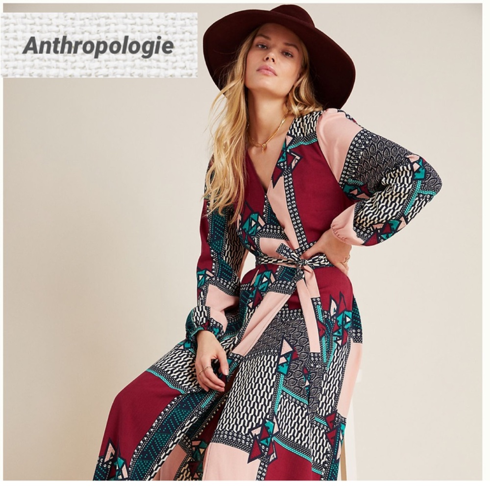 Anthropologie Virginia Wrap Maxi Dress NWT. 🎉🎉HP!🎉🎉